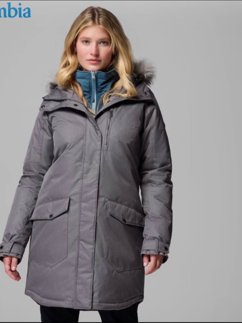 Columbia Suttle Mountain Long Insulated Jacket - Women's XS - City Grey